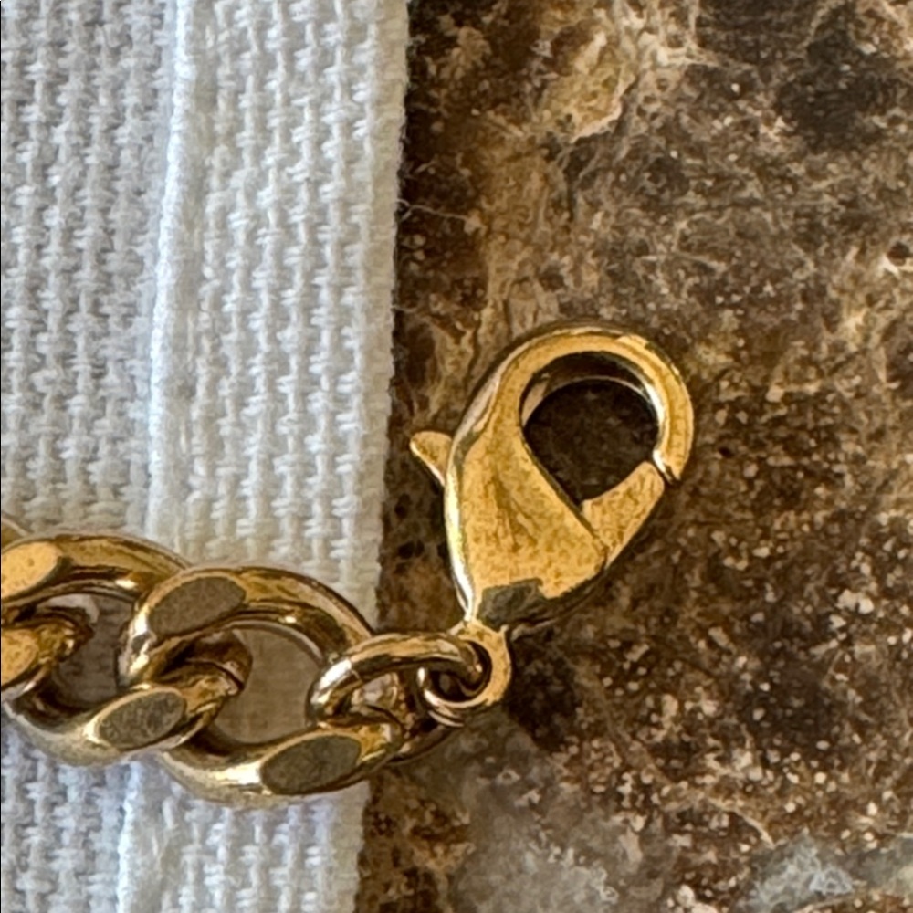 Christian Dior gold chain link logo bracelet adjustable size with box - Picture 5 of 7